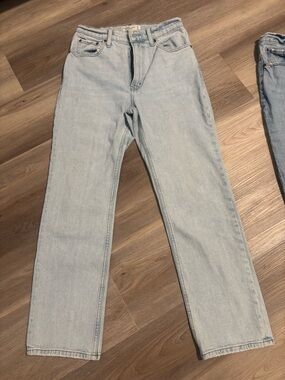 Abercrombie & Fitch Light Blue Ankle Straight Jeans